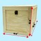 Unfinished Wood Crate Style Box with Hinged Lid for Arts, Crafts, Hobbies, and Home Storage - 10.60" x 10.60" x 10.60" in Inches
